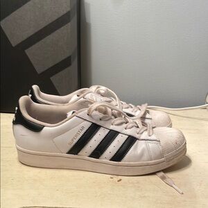 Adidas Superstar White with Black Stripes
